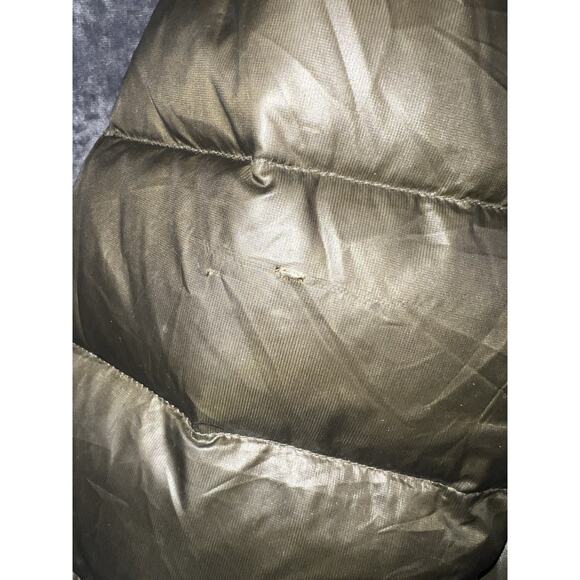 Burberry Brit Erwood Down Puffer Jacket Women’s L Metallic Bronze Olive Y2K - Picture 5 of 16